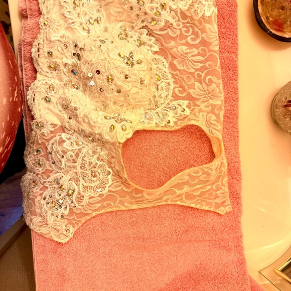 BLACK & CREAM 2-PIECE PROM DRESS-DESIGNER RACHEL ALLAN PRINCESS - Picture 3 of 6